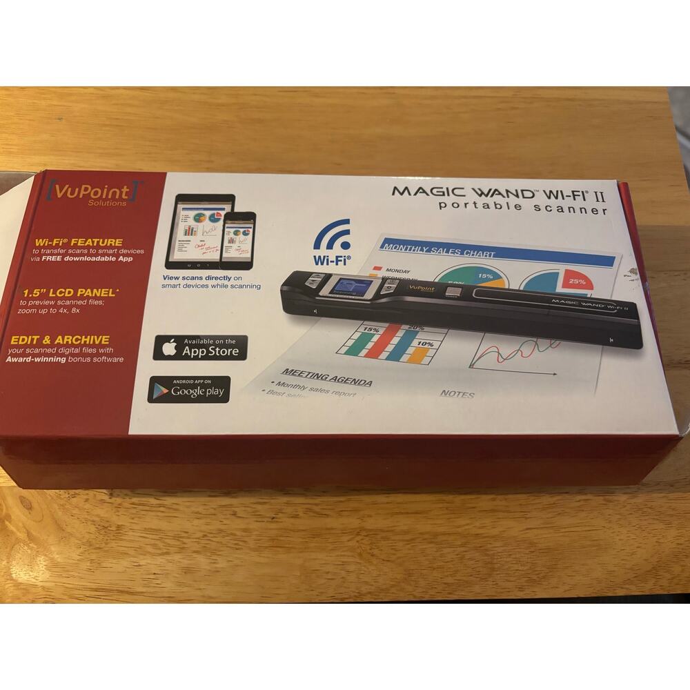 VuPoint Magic Wand Wi-Fi  2 -Portable Scanner Model #PDSWF-ST47R-VP